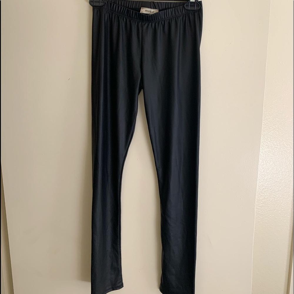 Black Faux Leather Leggings